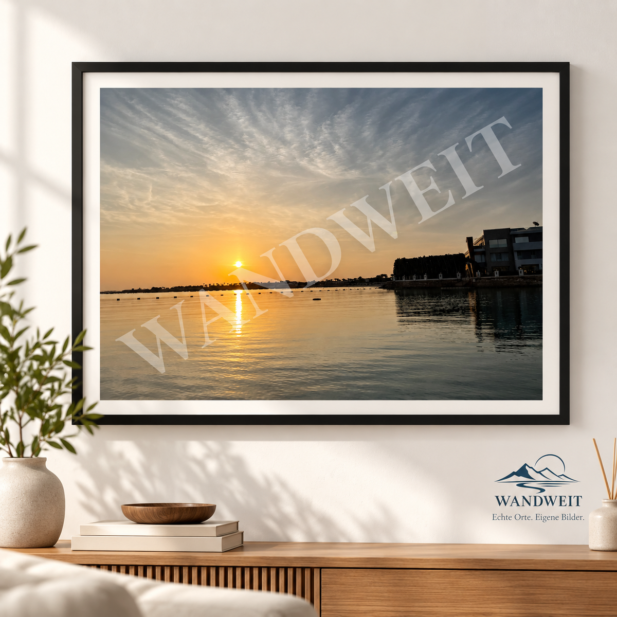 Sonnenuntergang am Wasser – Fotoprint
