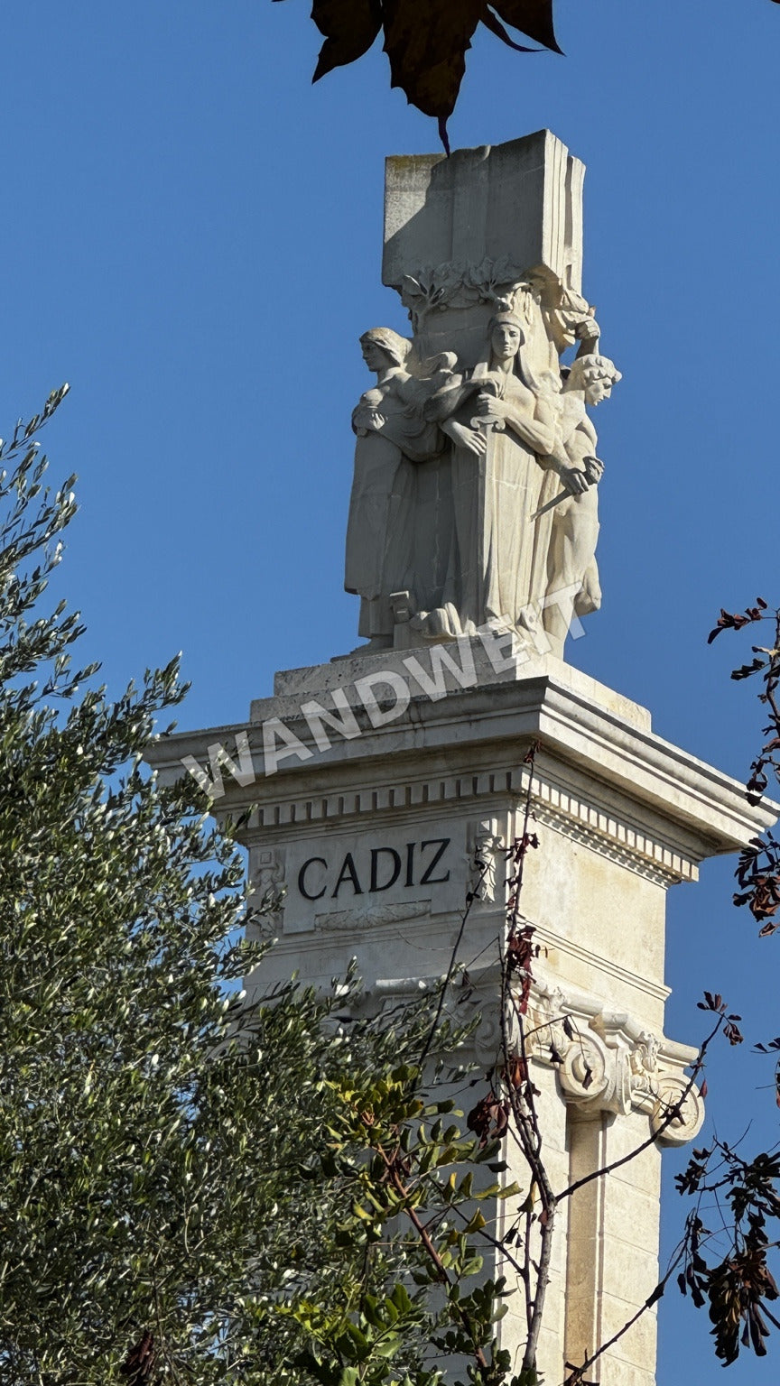 Denkmal in Cádiz – Originalfoto mit WANDWEIT Wasserzeichen