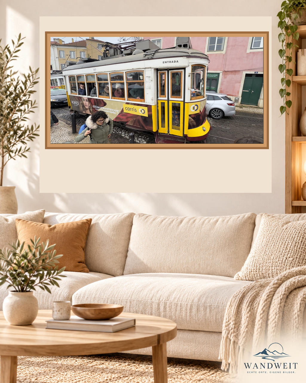 Historische Straßenbahn – WANDWEIT Fotoprint im Wohnraum