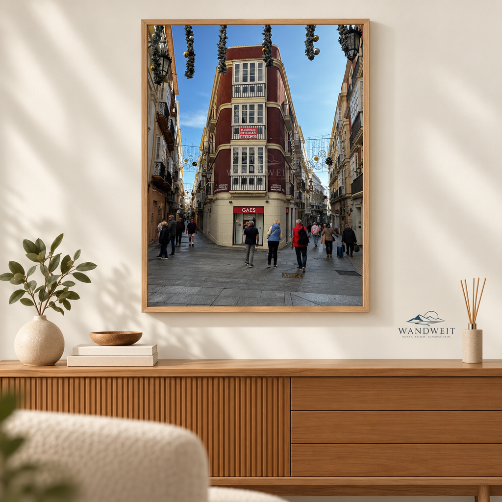 Rotes Eckhaus in der Altstadt – Fotoprint