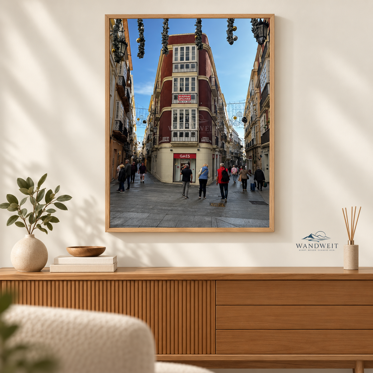 Rotes Eckhaus in der Altstadt – Fotoprint