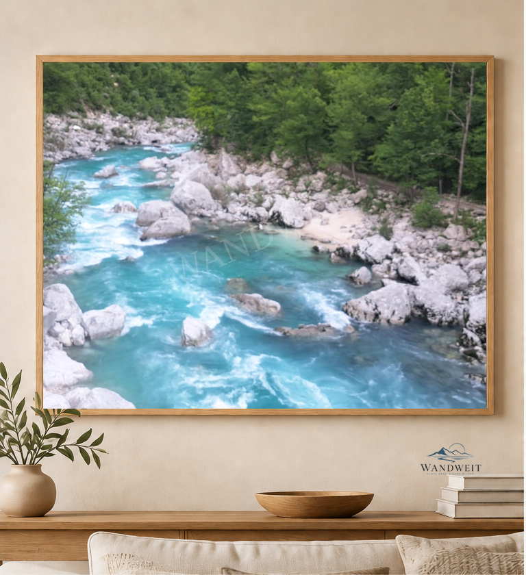 Türkisstrom in der Schlucht – Fotoprint