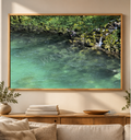 Türkiswasser zwischen Felsen – Fotoprint