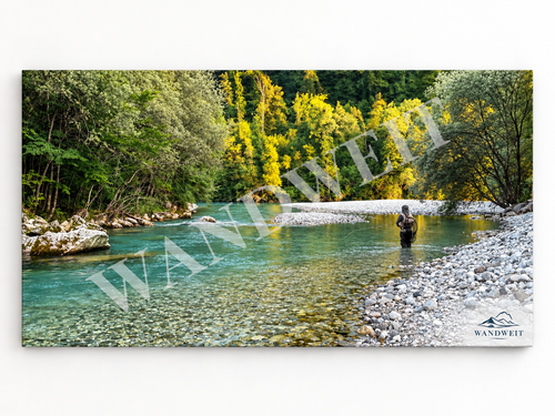Fliegenfischer am Türkisfluss – Fotoprint